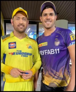 Harshit Rana with MSD