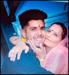 Harshit Rana with his mother