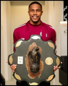 Pedro Miguel with a trophy