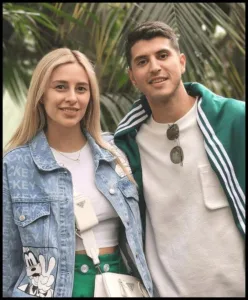 Exequiel Palacios with Girlfriend Yesi Frias