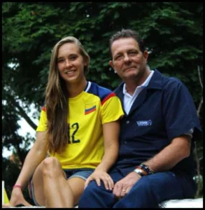 Nicole Regnier with her father
