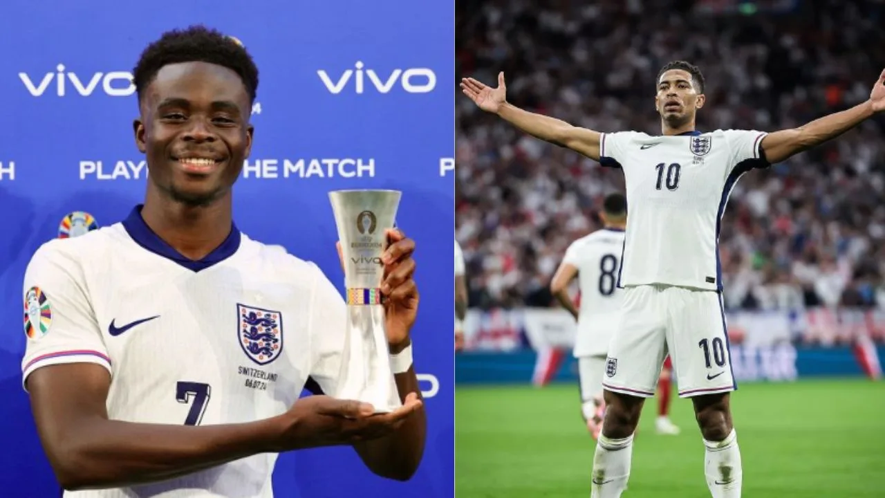 Jude Bellingham and Bukayo Saka England Team