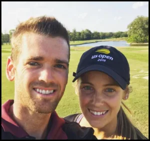 Austin Krajicek with his wife