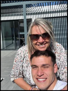 Manuel Ugarte with his mom