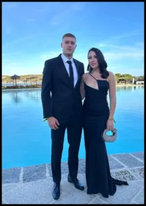 Artem Dovbyk with his wife Yuliia Dovbyk