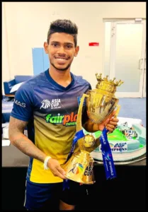 Pathum Nissanka with trophy