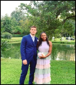 Valentina Margaglio with her husband Andrea Gallina