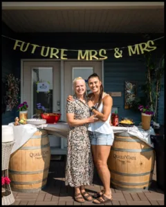 Kim Meylemans with her girlfriend Nicole Silveira