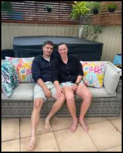 Tahlia McGrath with her boyfriend Cameron
