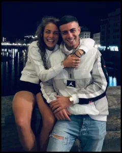 Benedetta Glionna with her brother