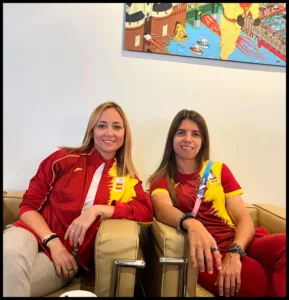 Alba Redondo with her partner Cristina Monleón