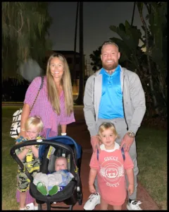 Conor McGregor with his fiance Dee Devlin and kids