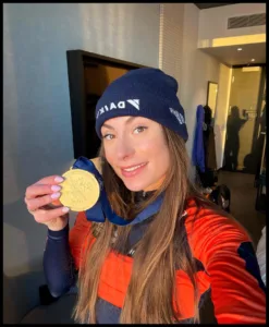 Femke Kok with medal