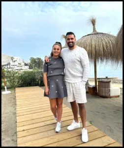 Lieke Martens with her partner Benjamin van Leer